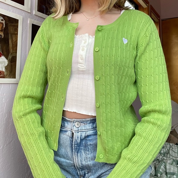 GAP Sweaters Vintage Y2k Cardigan Gap Xs Sage Green Poshmark